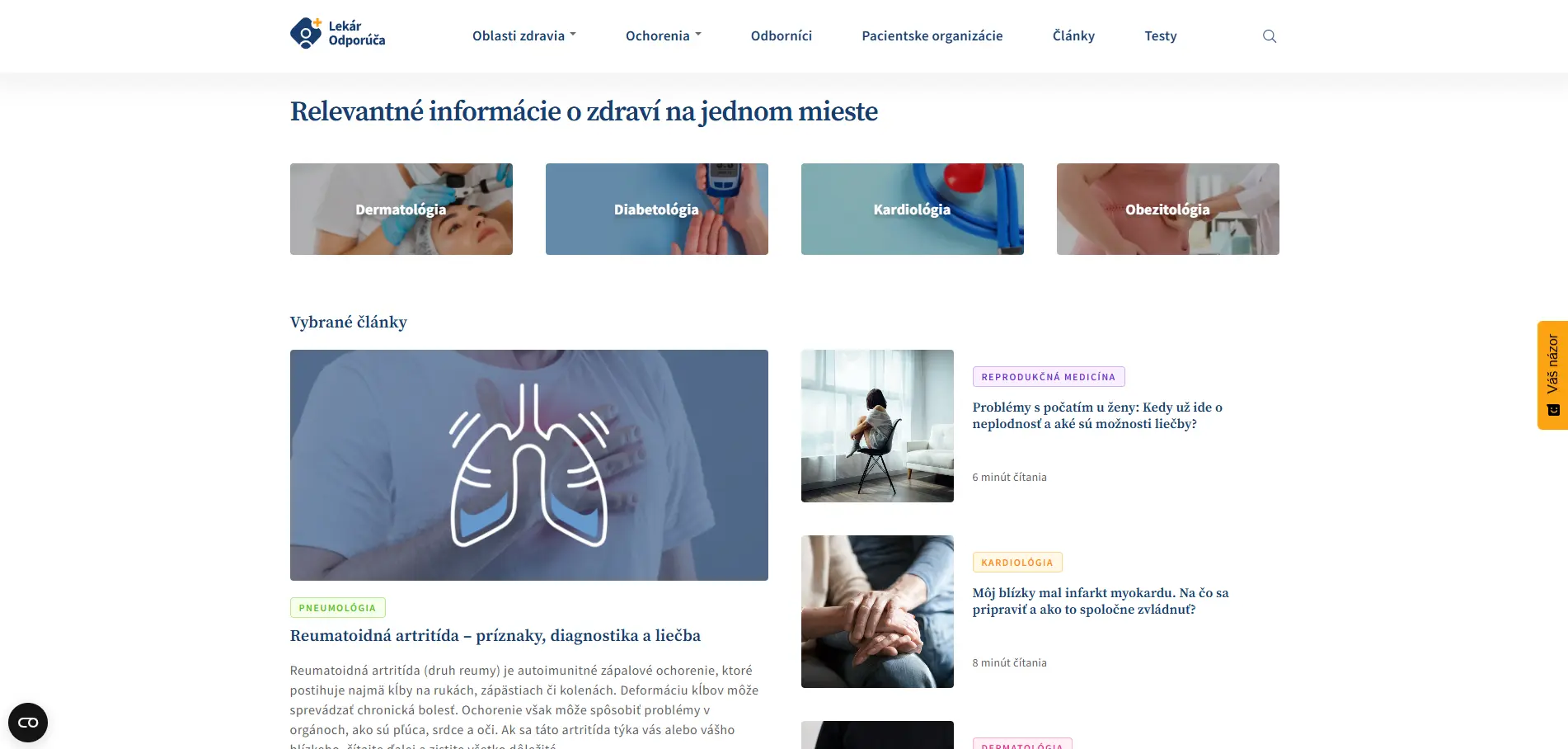 lekarodporuca website design concept