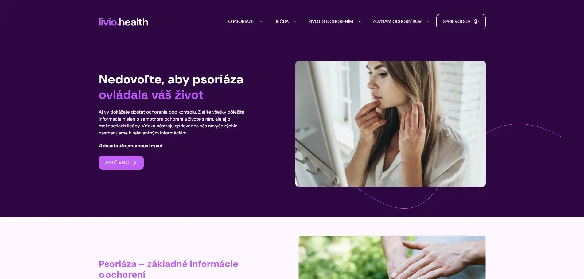 livio website design concept